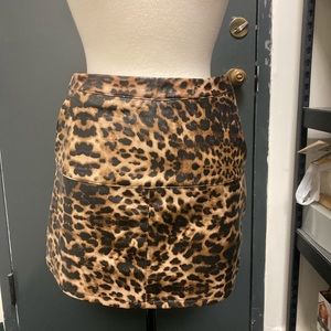 LF leopard mini skirt size US 6 UK 10